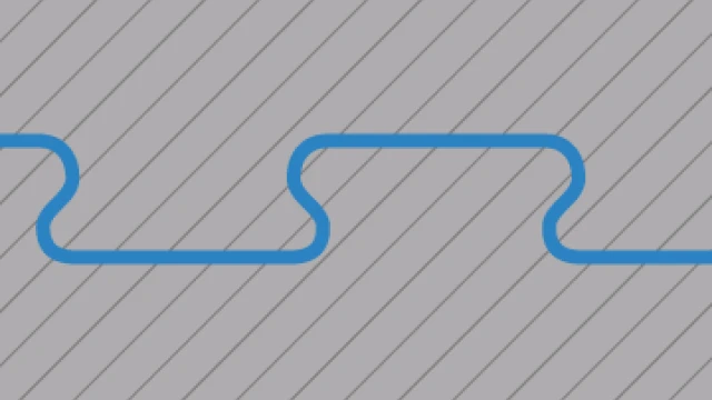 Jigsaw interlock with slight rounded bevel