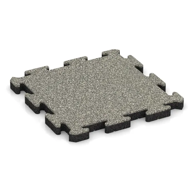 Outdoor click tile von WARCO im Farbdesign Light Granite mit den Abmessungen 500 x 500 x 40 mm. Produktfoto von Artikel 2841 in der Aufsicht von schräg vorne.