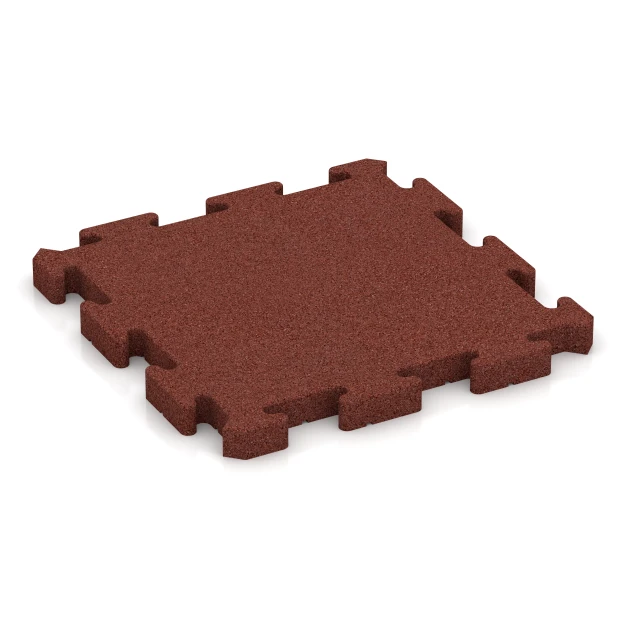 Outdoor tile von WARCO im Farbdesign Brick red mit den Abmessungen 50 x 50 x 4 cm | 0,25 m². Produktfoto von Artikel 2967 in der Aufsicht von schräg vorne.