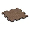Interlocking playground safety tile von WARCO im Farbdesign Bark & Bast mit den Abmessungen 500 x 500 x 30 mm. Produktfoto von Artikel 2632 in der Aufsicht von schräg vorne.