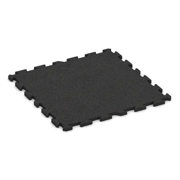 Fitness Floor Protection Mat HD von WARCO im Farbdesign Anthracite mit den Abmessungen 1000 x 1000 x 30 mm. Produktfoto von Artikel 3330 in der Aufsicht von schräg vorne.
