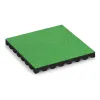 Playground safety tile von WARCO im Farbdesign May Green mit den Abmessungen 500 x 500 x 50 mm. Produktfoto von Artikel 0685 in der Aufsicht von schräg vorne.