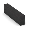 Rubber granulate block step von WARCO im Farbdesign Anthracite mit den Abmessungen 100 x 30 x 15 cm. Produktfoto von Artikel 7028 in der Aufsicht von schräg vorne.