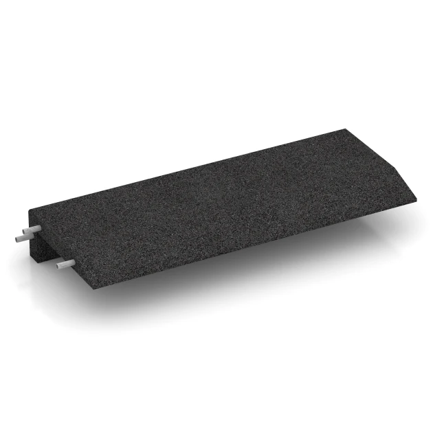 Rubber Edge Liner von WARCO im Farbdesign Anthracite mit den Abmessungen 100 x 40 cm | 4,5/14,5 cm. Produktfoto von Artikel 2607 in der Aufsicht von schräg vorne.
