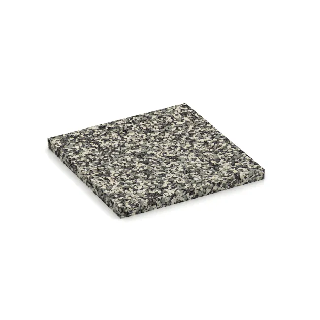 Colour sample von WARCO im Farbdesign Light Granite mit den Abmessungen ca. 100 x 100 x 7 mm. Produktfoto von Artikel 1799 in der Aufsicht von schräg vorne.