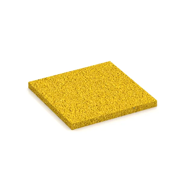 Colour sample von WARCO im Farbdesign Lemon Yellow mit den Abmessungen ca. 100 x 100 x 7 mm. Produktfoto von Artikel 4343 in der Aufsicht von schräg vorne.