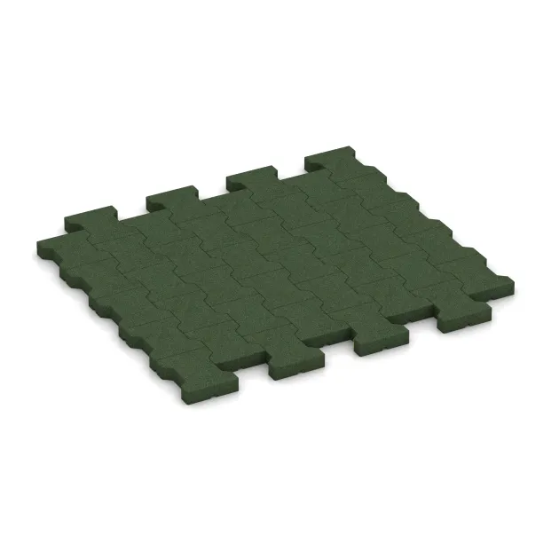 Interlocking paver mat von WARCO im Farbdesign Grass Green mit den Abmessungen 1120 x 1000 x 43 mm. Produktfoto von Artikel 3547 in der Aufsicht von schräg vorne.