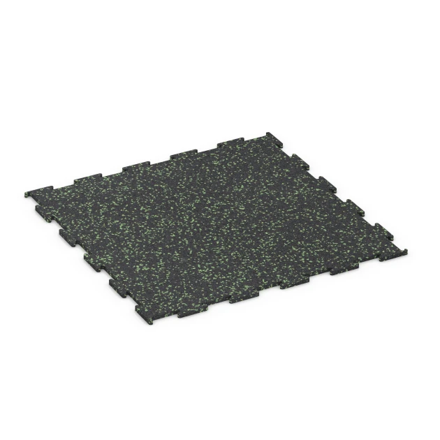 Fitness Floor Compact von WARCO im Farbdesign Light Green Speckled mit den Abmessungen 50 × 50 × 0,8 cm. Produktfoto von Artikel 6459 in der Aufsicht von schräg vorne.