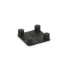 Tile clip von WARCO im Farbdesign Matte Black mit den Abmessungen 50 × 50 mm – 8 mm. Produktfoto von Artikel 6121 in der Aufsicht von schräg vorne.