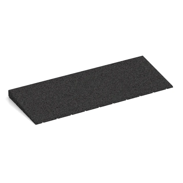 Transition ramp 75 cm von WARCO im Farbdesign Anthracite mit den Abmessungen 75 x 30 cm | 8 < 40 mm. Produktfoto von Artikel 2428 in der Aufsicht von schräg vorne.