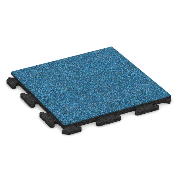 Terrace tile Classic von WARCO im Farbdesign Atlantic mit den Abmessungen 500 x 500 x 30 mm. Produktfoto von Artikel 1163 in der Aufsicht von schräg vorne.
