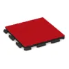 Fitness Turf Tile von WARCO im Farbdesign Red Artificial Grass mit den Abmessungen 500 x 500 x 30 mm. Produktfoto von Artikel 1240 in der Aufsicht von schräg vorne.
