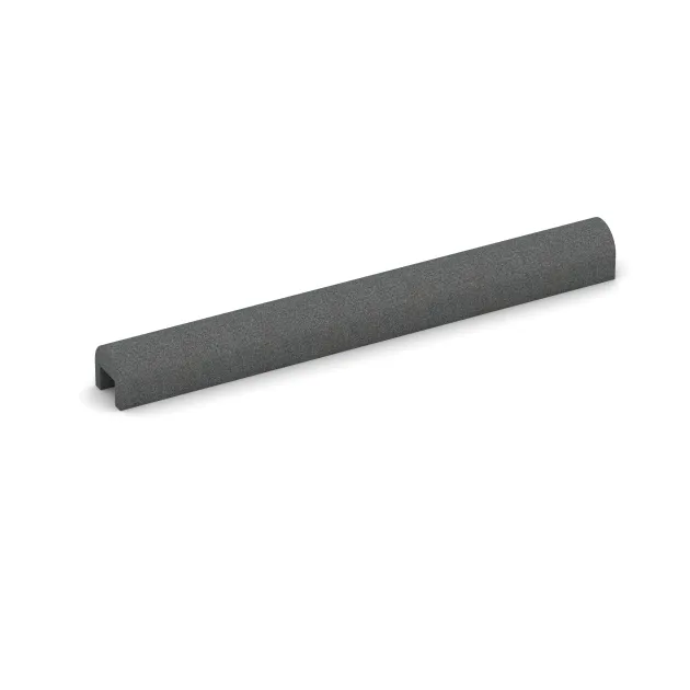 Rubber Kerb Cap von WARCO im Farbdesign Slate grey mit den Abmessungen 1000 x 100 x 100 x 60 mm. Produktfoto von Artikel 2589 in der Aufsicht von schräg vorne.
