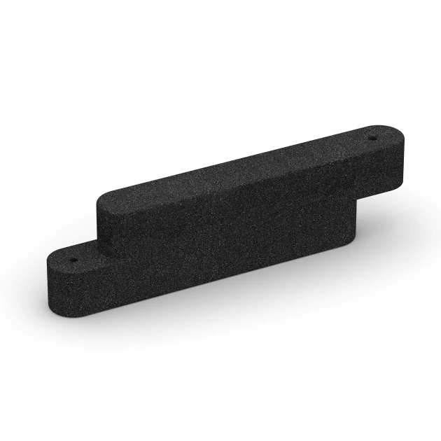 Rubber edge restraint von WARCO im Farbdesign Anthracite mit den Abmessungen 100 x 15 x 30 cm. Produktfoto von Artikel 6639 in der Aufsicht von schräg vorne.