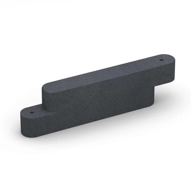 Rubber edge restraint von WARCO im Farbdesign Slate grey mit den Abmessungen 100 x 15 x 30 cm. Produktfoto von Artikel 6642 in der Aufsicht von schräg vorne.
