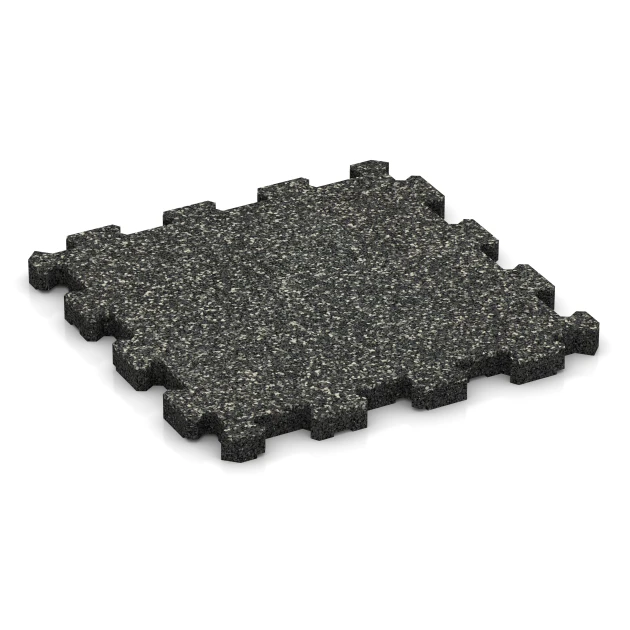 Fitness Mat Premium 2 cm von WARCO im Farbdesign Dark Grey Granite mit den Abmessungen 30,6 x 30,6 x 2 cm | 0,094 m². Produktfoto von Artikel 3724 in der Aufsicht von schräg vorne.
