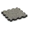 Rubber click tile von WARCO im Farbdesign Light Granite mit den Abmessungen 306 x 306 x 30 mm. Produktfoto von Artikel 4269 in der Aufsicht von schräg vorne.