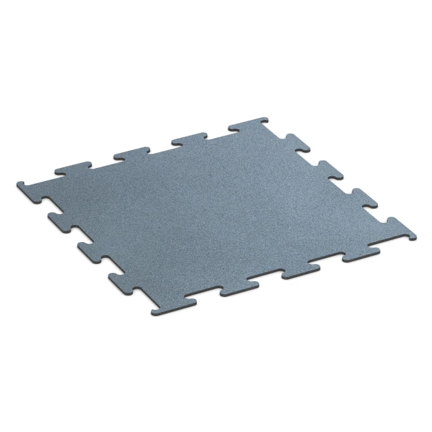 Fitness Performance Elite Rubber Gym Flooring von WARCO im Farbdesign Aged silver mit den Abmessungen 100 x 100 x 1 cm | 1,00 m². Produktfoto von Artikel 6158 in der Aufsicht von schräg vorne.