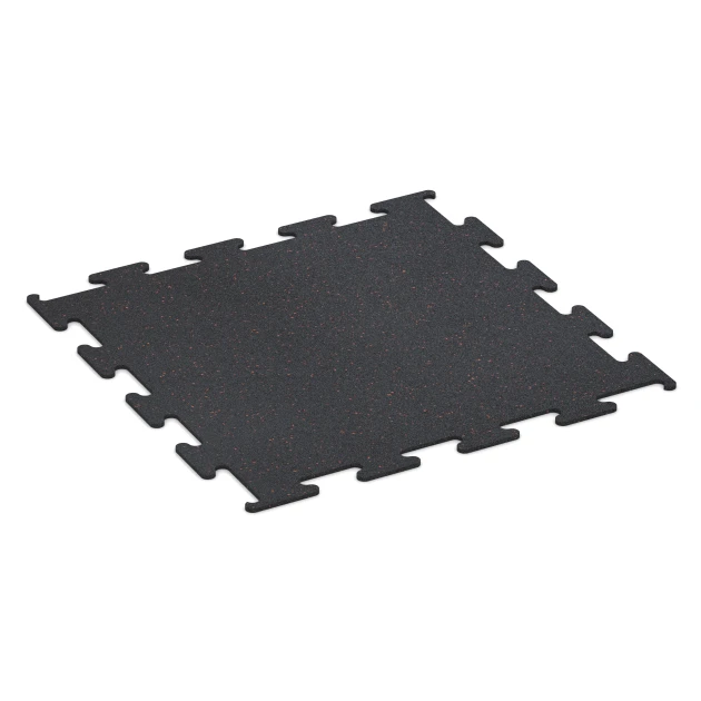 Fitness Performance Elite Rubber Gym Flooring von WARCO im Farbdesign Lightly speckled red mit den Abmessungen 100 x 100 x 1 cm | 1,00 m². Produktfoto von Artikel 3753 in der Aufsicht von schräg vorne.