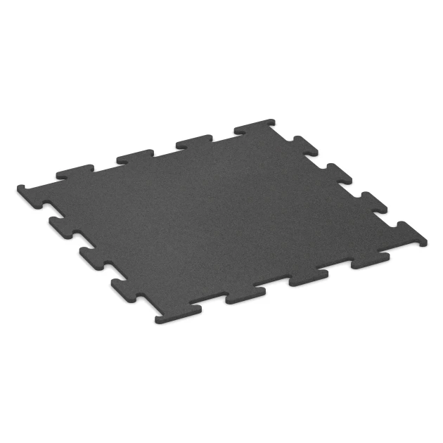 Fitness Performance Elite Rubber Gym Flooring von WARCO im Farbdesign Anthracite mit den Abmessungen 100 x 100 x 1,5 cm | 1,00 m². Produktfoto von Artikel 3747 in der Aufsicht von schräg vorne.