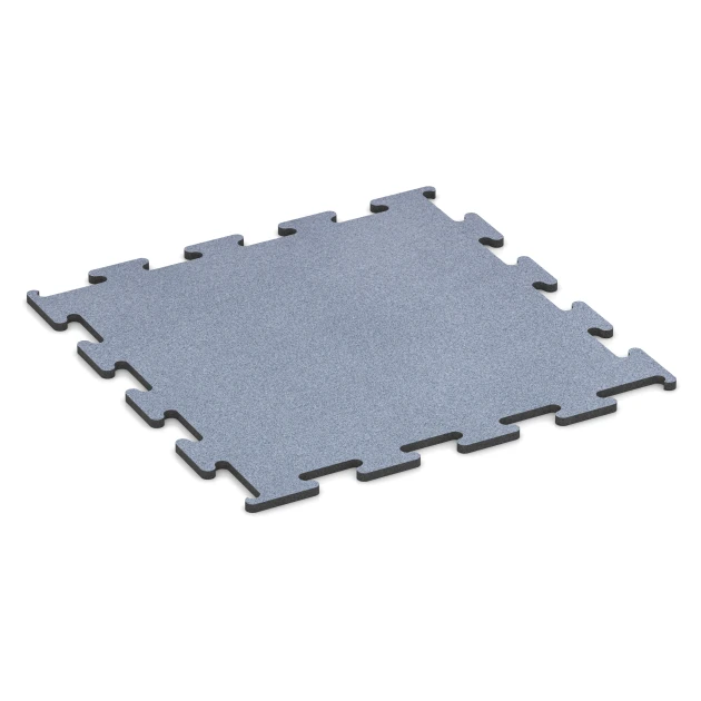 Fitness Performance Elite Training Floor von WARCO im Farbdesign Mist Grey mit den Abmessungen 100 x 100 x 2 cm | 1,00 m². Produktfoto von Artikel 6150 in der Aufsicht von schräg vorne.