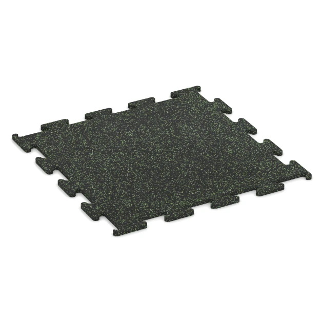 Fitness Performance Elite Training Floor von WARCO im Farbdesign Light Green Speckled mit den Abmessungen 100 x 100 x 2 cm | 1,00 m². Produktfoto von Artikel 6979 in der Aufsicht von schräg vorne.