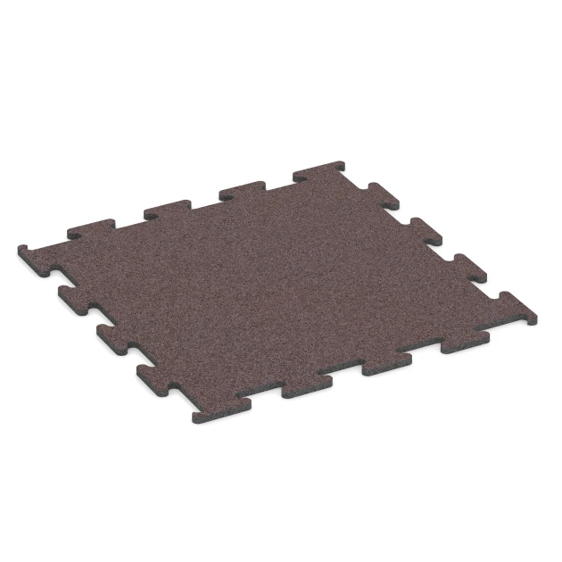 Fitness Performance Elite Rubber Gym Flooring von WARCO im Farbdesign Mineral red mit den Abmessungen 50 x 50 x 1 cm | 0,25 m². Produktfoto von Artikel 6151 in der Aufsicht von schräg vorne.