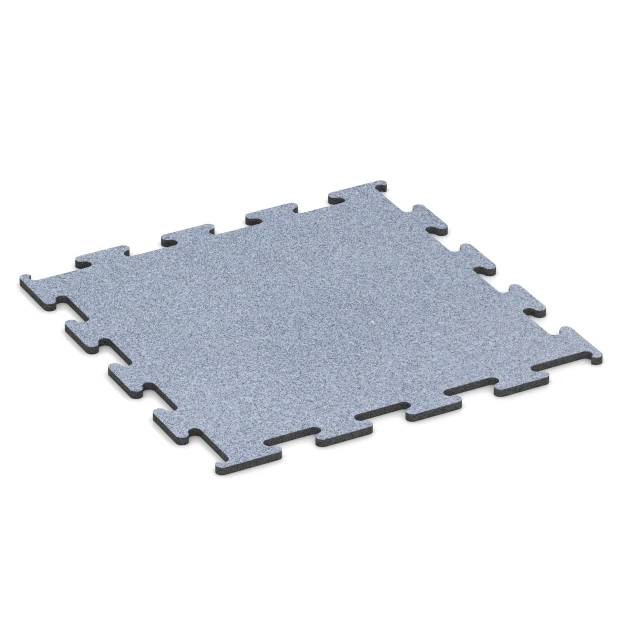 Fitness Performance Elite Training Floor von WARCO im Farbdesign Mist Grey mit den Abmessungen 50 x 50 x 1 cm | 0,25 m². Produktfoto von Artikel 6152 in der Aufsicht von schräg vorne.