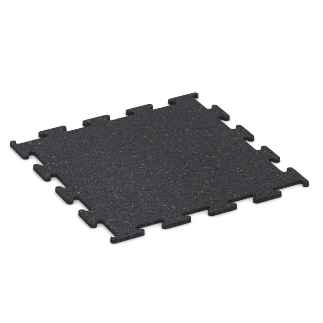 Fitness Performance Elite Training Floor von WARCO im Farbdesign Light Red Speckled mit den Abmessungen 50 x 50 x 1 cm | 0,25 m². Produktfoto von Artikel 3765 in der Aufsicht von schräg vorne.