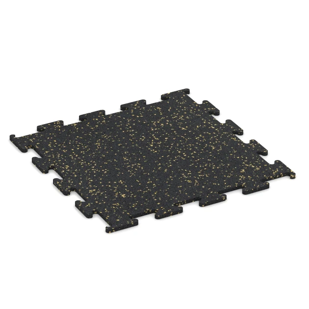 Fitness Performance Elite Training Floor von WARCO im Farbdesign Light Yellow Speckled mit den Abmessungen 50 x 50 x 1 cm | 0,25 m². Produktfoto von Artikel 3764 in der Aufsicht von schräg vorne.
