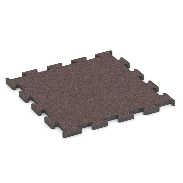 Fitness Performance Elite Rubber Gym Flooring von WARCO im Farbdesign Mineral red mit den Abmessungen 50 x 50 x 2 cm | 0,25 m². Produktfoto von Artikel 6155 in der Aufsicht von schräg vorne.