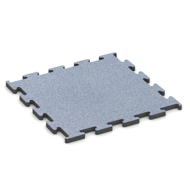 Fitness Performance Elite Training Floor von WARCO im Farbdesign Mist Grey mit den Abmessungen 50 x 50 x 2 cm | 0,25 m². Produktfoto von Artikel 6156 in der Aufsicht von schräg vorne.