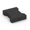 Equestrian Rubber Pavers von WARCO im Farbdesign Anthracite mit den Abmessungen 20 x 16,5 x 4,3 cm | 0,0278 m². Produktfoto von Artikel 3845 in der Aufsicht von schräg vorne.
