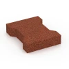 Equestrian Rubber Pavers von WARCO im Farbdesign Brick red mit den Abmessungen 20 x 16,5 x 4,3 cm | 0,0278 m². Produktfoto von Artikel 4460 in der Aufsicht von schräg vorne.