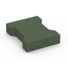 Equestrian Rubber Pavers von WARCO im Farbdesign Grass green mit den Abmessungen 20 x 16,5 x 4,3 cm | 0,0278 m². Produktfoto von Artikel 5267 in der Aufsicht von schräg vorne.