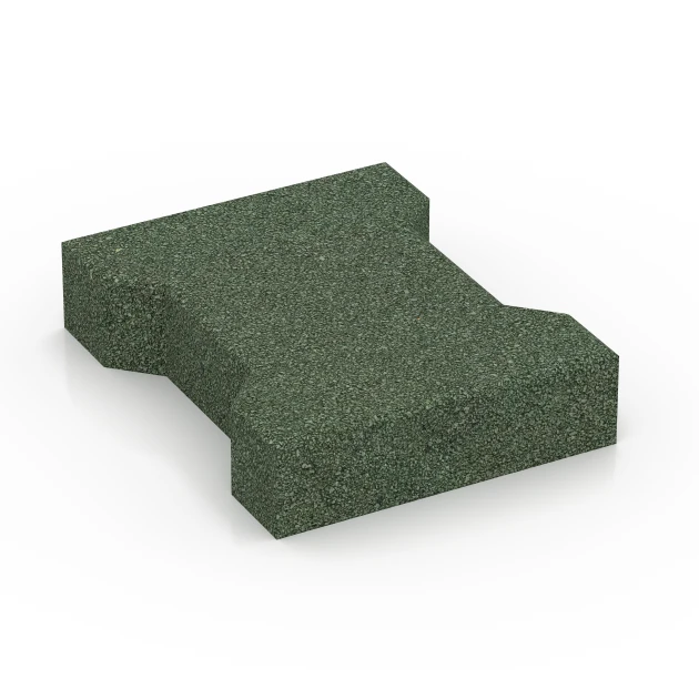 Equestrian Rubber Pavers von WARCO im Farbdesign Grass green mit den Abmessungen 20 x 16,5 x 4,3 cm | 0,0278 m². Produktfoto von Artikel 5267 in der Aufsicht von schräg vorne.