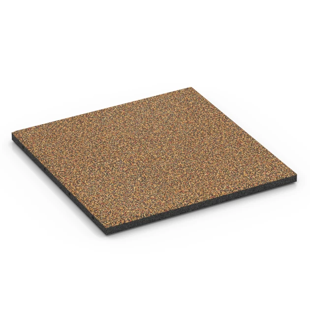 Playground safety tile – CFH 90 cm von WARCO im Farbdesign Terracotta mit den Abmessungen 50 x 50 x 3 cm | 0,25 m². Produktfoto von Artikel 6416 in der Aufsicht von schräg vorne.