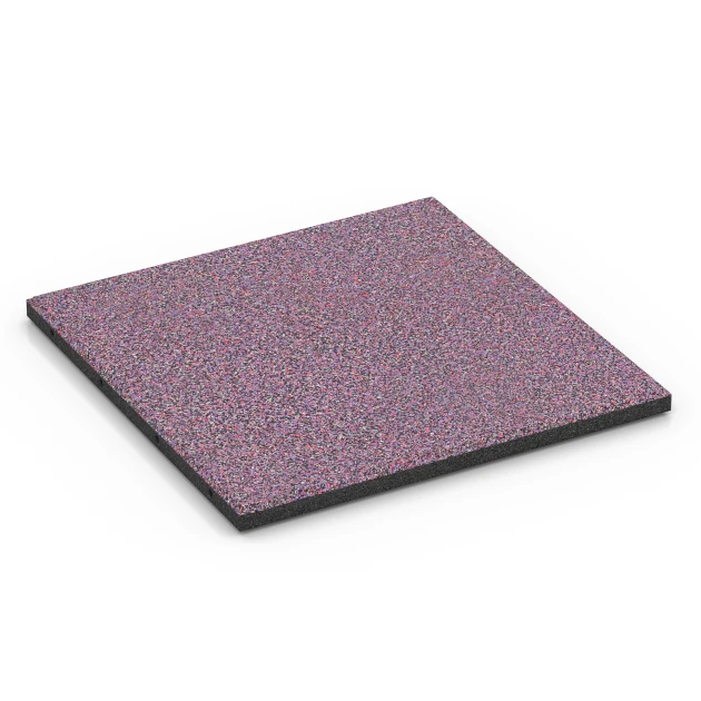 EPDM Playground Safety Tile – 90 cm von WARCO im Farbdesign Lavender mit den Abmessungen 50 x 50 x 3 cm | 0,25 m². Produktfoto von Artikel 6418 in der Aufsicht von schräg vorne.