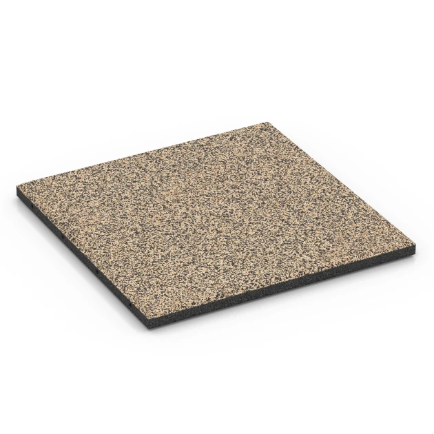 Playground safety tile – CFH 90 cm von WARCO im Farbdesign Travertine mit den Abmessungen 50 x 50 x 3 cm | 0,25 m². Produktfoto von Artikel 6419 in der Aufsicht von schräg vorne.