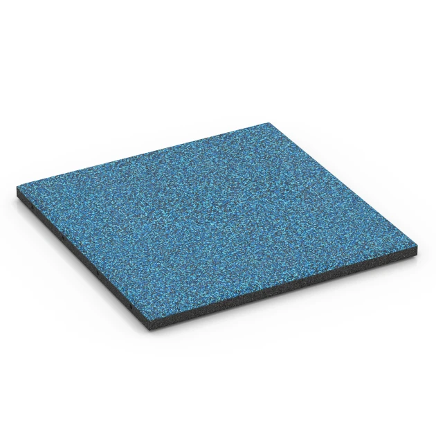 Playground safety tile – CFH 90 cm von WARCO im Farbdesign Atlantic mit den Abmessungen 50 x 50 x 3 cm | 0,25 m². Produktfoto von Artikel 6420 in der Aufsicht von schräg vorne.