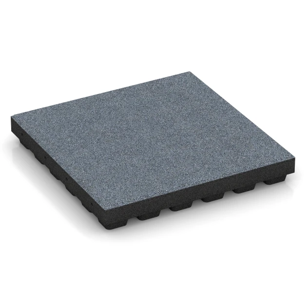 Playground Safety Tile – 205 cm von WARCO im Farbdesign Graphite grey mit den Abmessungen 50 x 50 x 7 cm | 0,25 m². Produktfoto von Artikel 6142 in der Aufsicht von schräg vorne.
