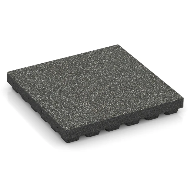 EPDM Playground Safety Tile – 210 cm von WARCO im Farbdesign Dark grey granite mit den Abmessungen 50 x 50 x 7 cm | 0,25 m². Produktfoto von Artikel 6440 in der Aufsicht von schräg vorne.
