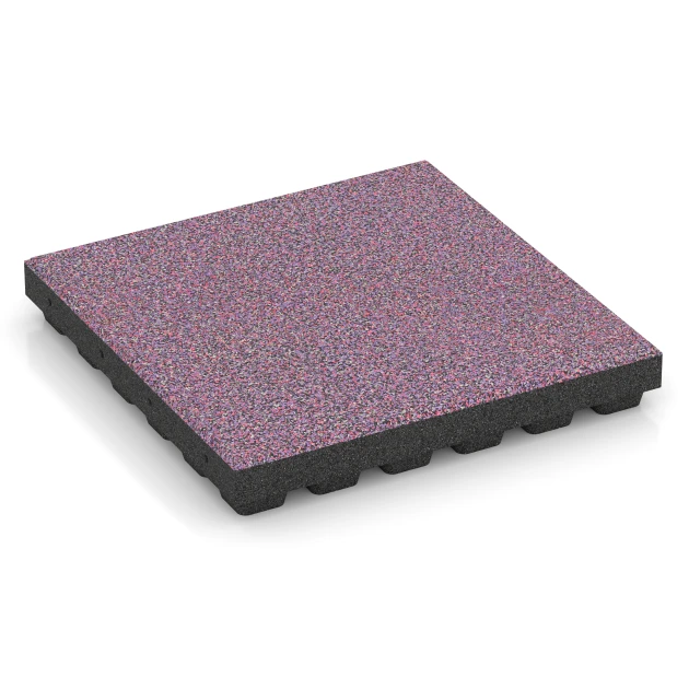 EPDM Playground Safety Tile – 210 cm von WARCO im Farbdesign Lavender mit den Abmessungen 50 x 50 x 7 cm | 0,25 m². Produktfoto von Artikel 6445 in der Aufsicht von schräg vorne.