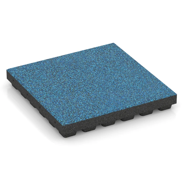EPDM Playground Safety Tile – 210 cm von WARCO im Farbdesign Atlantic mit den Abmessungen 50 x 50 x 7 cm | 0,25 m². Produktfoto von Artikel 6447 in der Aufsicht von schräg vorne.