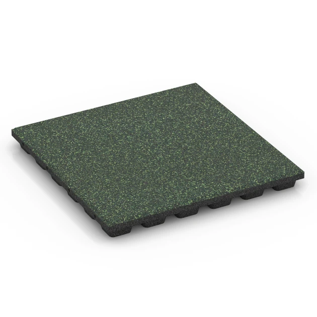 EPDM Playground Safety Tile – 160 cm von WARCO im Farbdesign English lawn mit den Abmessungen 50 x 50 x 4,8 cm | 0,25 m². Produktfoto von Artikel 6433 in der Aufsicht von schräg vorne.