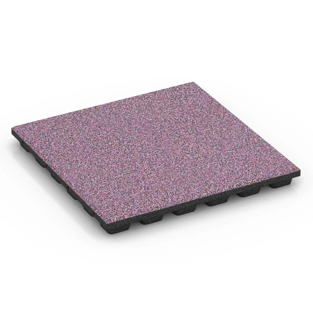 EPDM Playground Safety Tile – 160 cm von WARCO im Farbdesign Lavender mit den Abmessungen 50 x 50 x 4,8 cm | 0,25 m². Produktfoto von Artikel 6436 in der Aufsicht von schräg vorne.