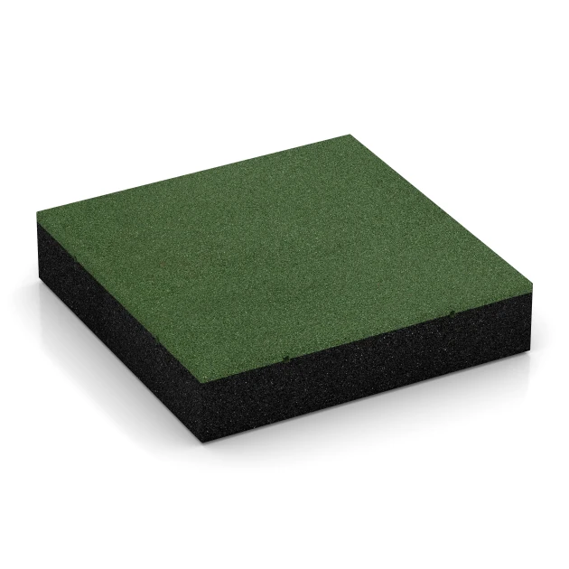 Playground Safety Tile – 300 cm von WARCO im Farbdesign Grass green mit den Abmessungen 50 x 50 x 11 cm. Produktfoto von Artikel 6279 in der Aufsicht von schräg vorne.