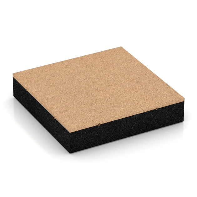 Playground Safety Tile – 300 cm von WARCO im Farbdesign Sand beige mit den Abmessungen 50 x 50 x 11 cm. Produktfoto von Artikel 6282 in der Aufsicht von schräg vorne.