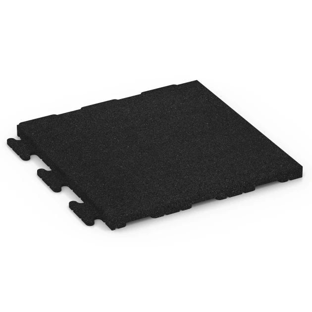 Fitness Floor Tile Classic von WARCO im Farbdesign Anthracite mit den Abmessungen 50 x 50 x 3 cm | 0,25 m². Produktfoto von Artikel 6190 in der Aufsicht von schräg vorne.