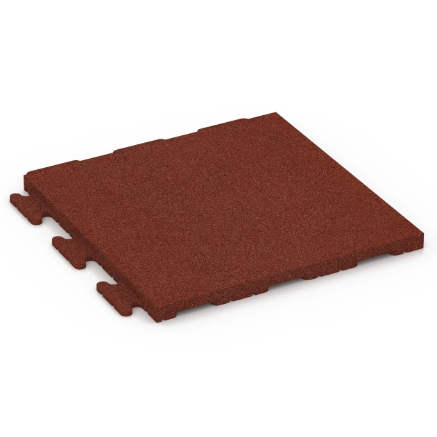 Patio Tile Linea von WARCO im Farbdesign Brick red mit den Abmessungen 50 x 50 x 3 cm | 0,25 m². Produktfoto von Artikel 7053 in der Aufsicht von schräg vorne.